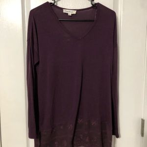 NWOT long sleeve with lace trimming